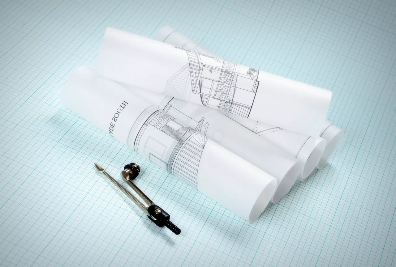 drawings and tools on graph paper