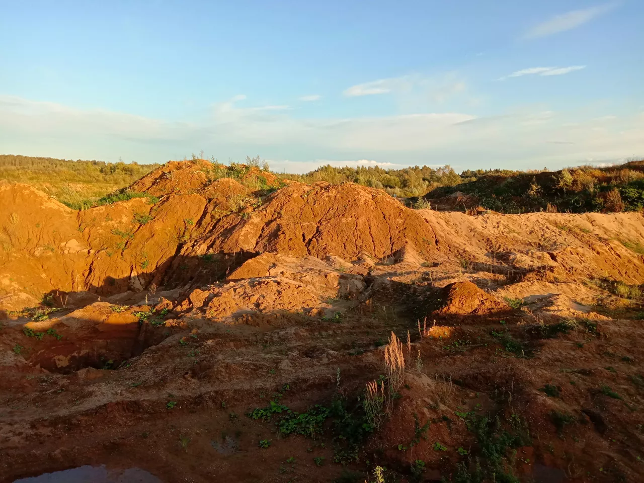 A sand pit is a complex of mine workings that are formed during open-pit sand mining.