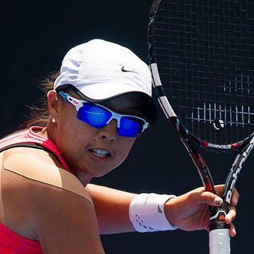 Alison Bai prepares to return the ball