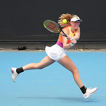 Elysia Bolton plays a baseline shot