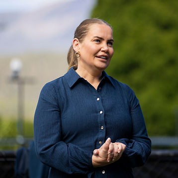 Jelena Dokic presenting at the tennis