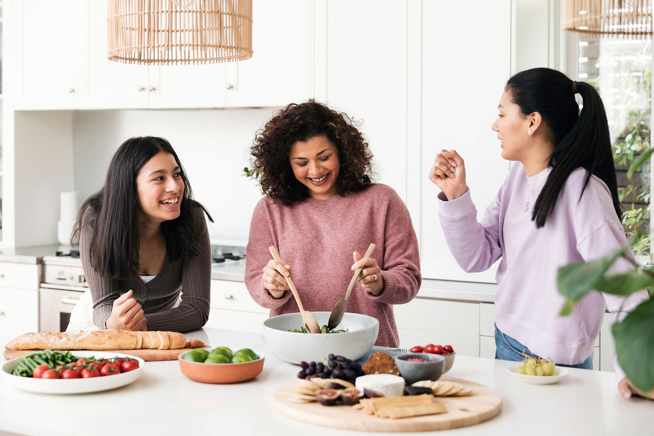 Three women in the kitchen