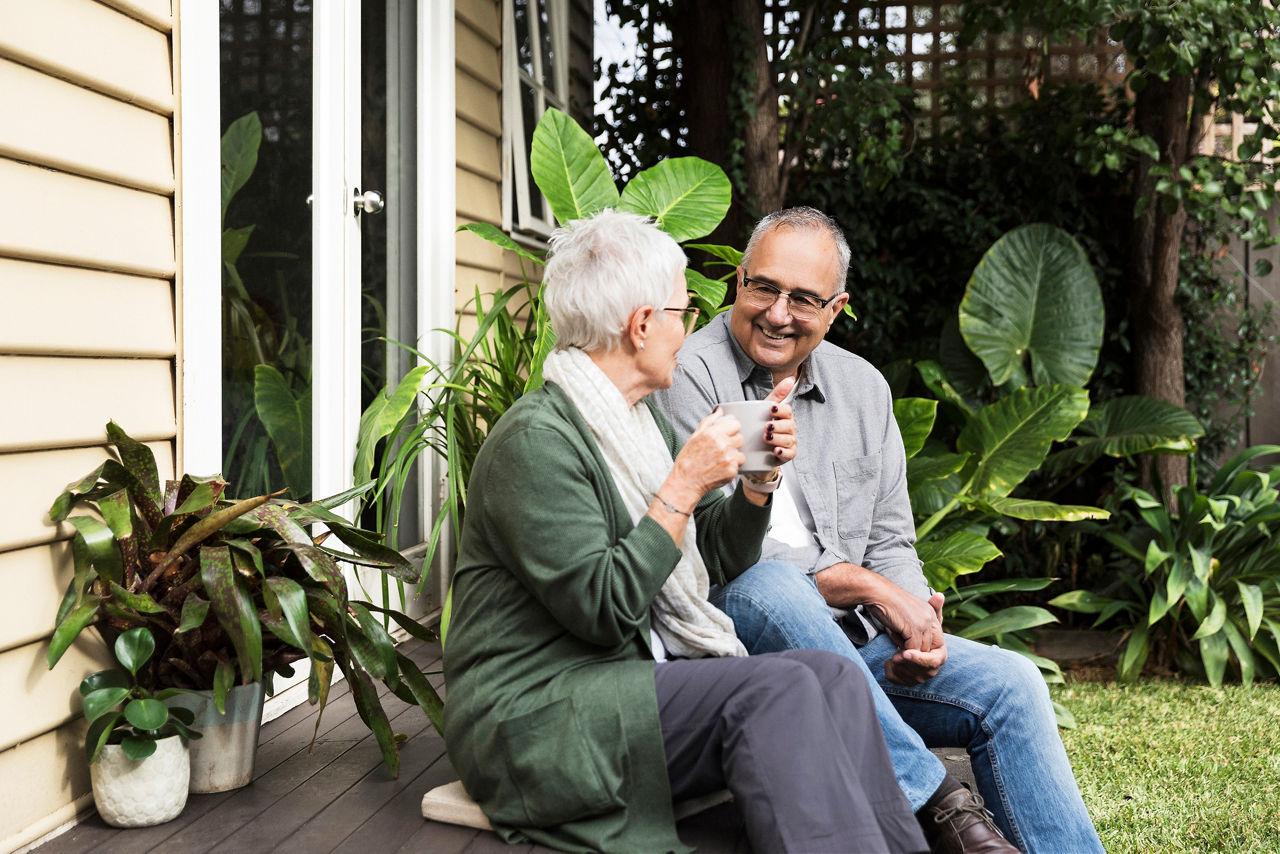 Seniors on the patio