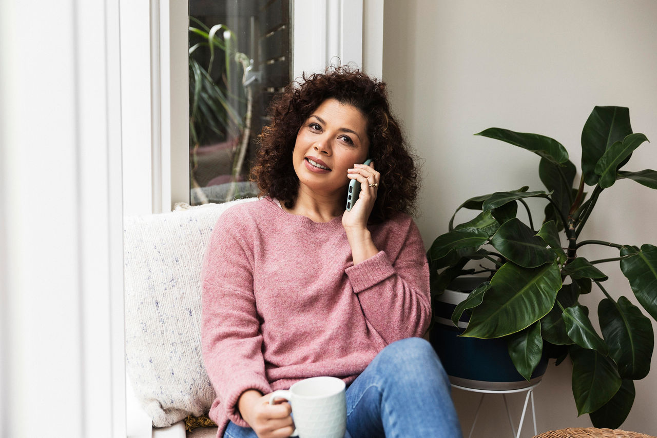 Woman talking on mobile phone