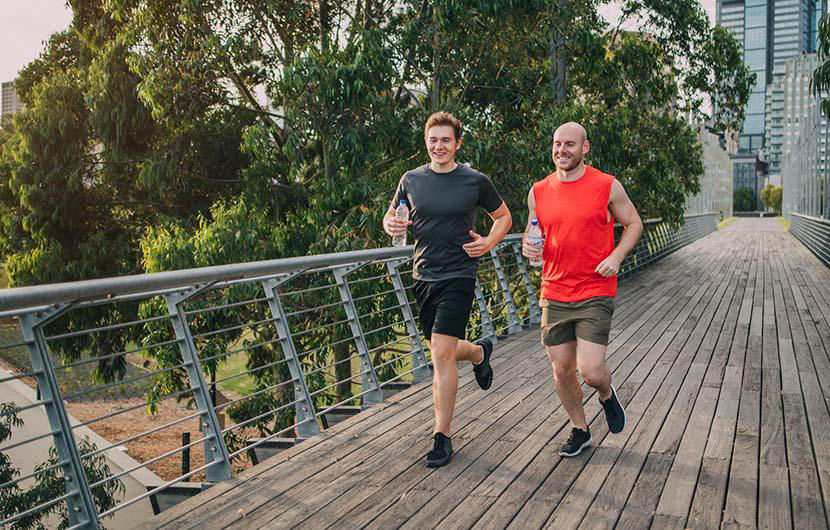 two men jogging