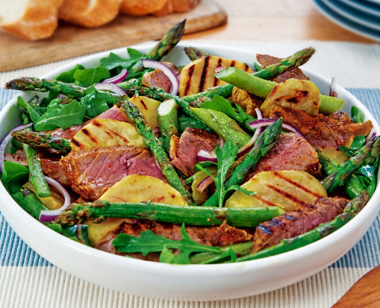 BBQ Beef, Asparagus & Kūmara Salad