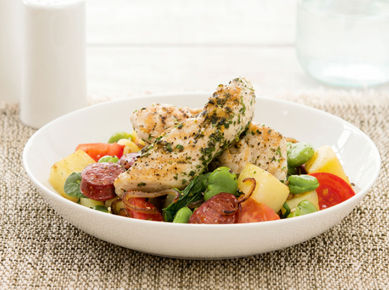 BBQ Chicken with Chorizo & Potato Salad