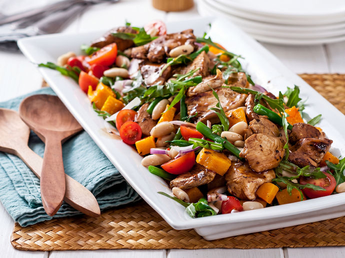 Balsamic Chicken & Pumpkin Salad