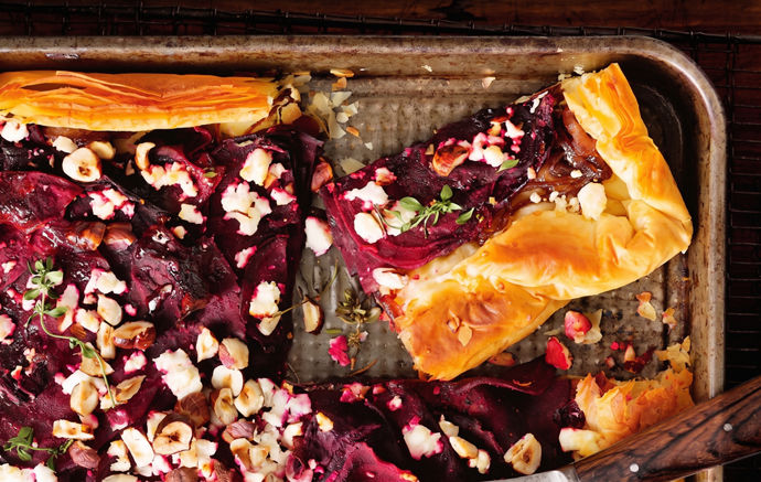 Beetroot & Goat's Cheese Filo Tart