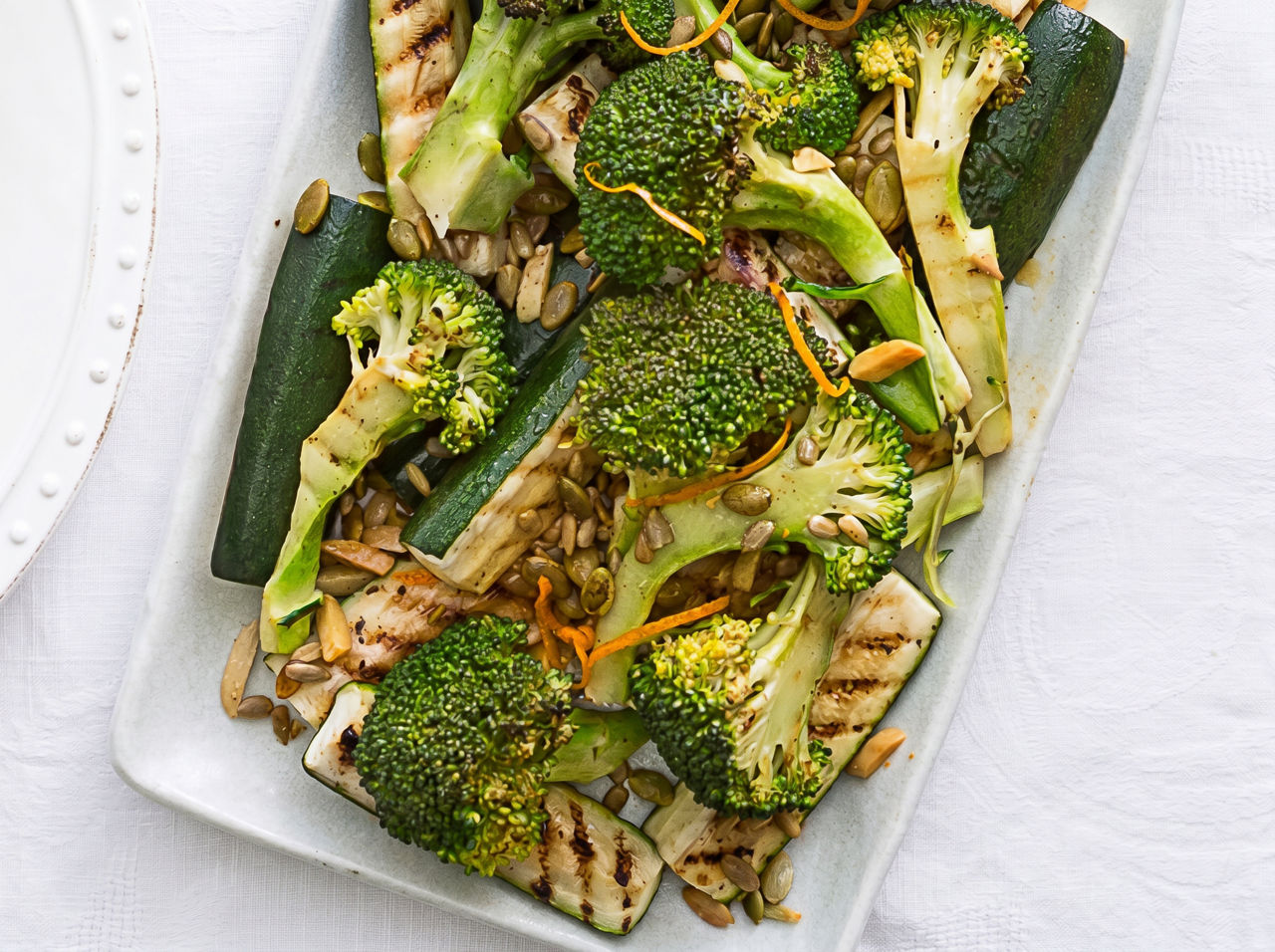 Char-grilled Courgettes and Broccoli