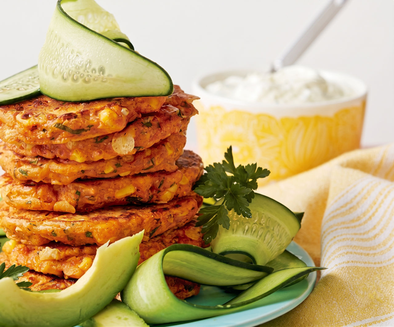 Cheddar, Sweetcorn & Ham Fritters