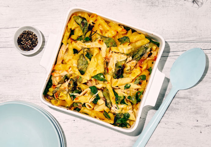 Cheesy Chicken Pasta Bake