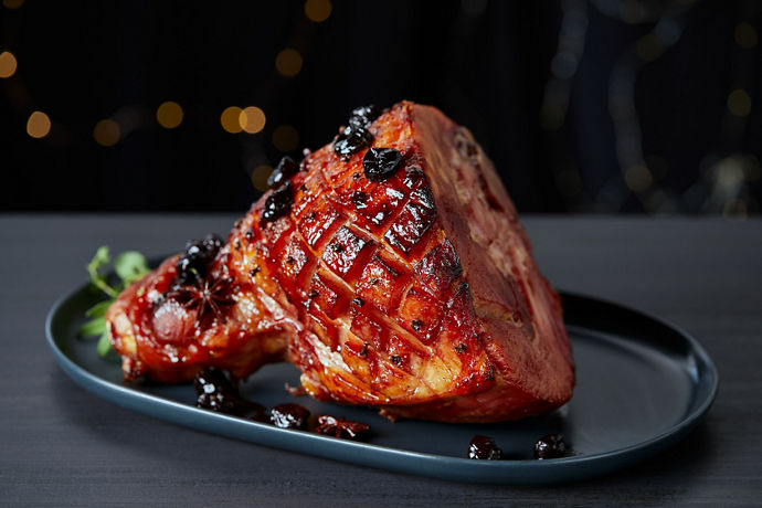 Cherry & Spice Glazed Ham