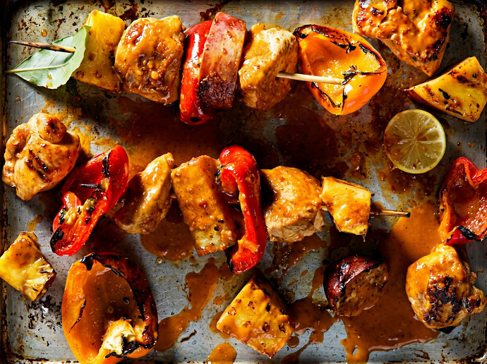 Chicken, Pineapple & Sweet Potato Kebabs