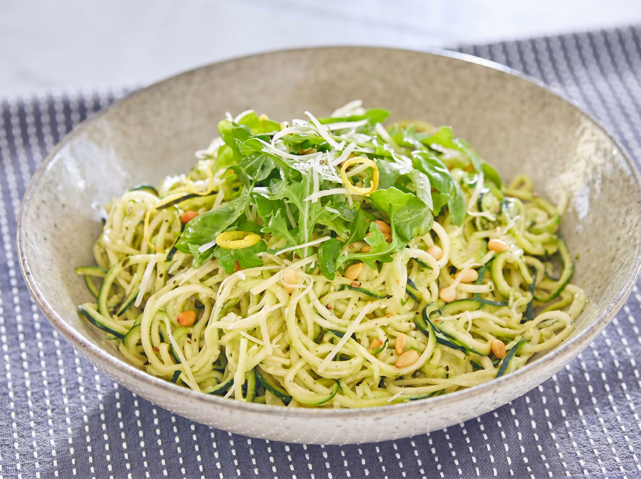 Courgette Pasta with Avocado & Pesto