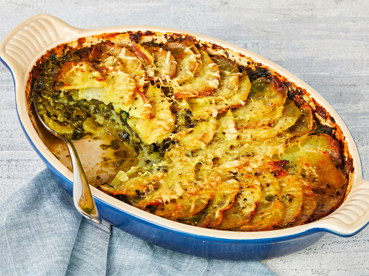 Creamed Spinach & Kūmara Bake