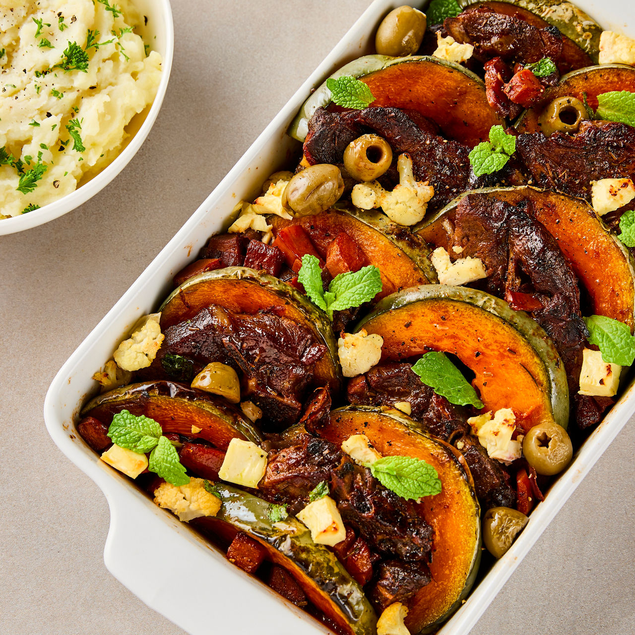 Mediterranean Lamb Chops with Pumpkin