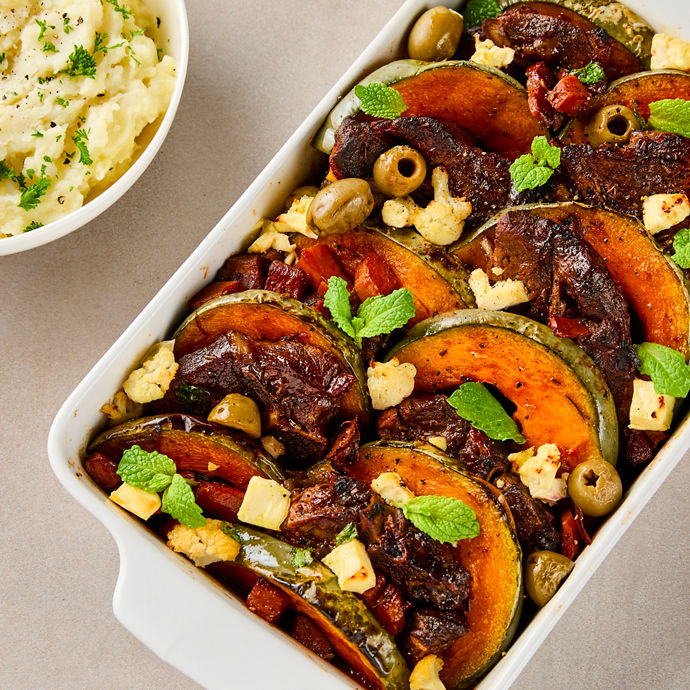 Mediterranean Lamb Chops with Pumpkin