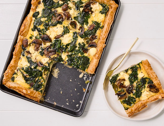 Mushroom & Spinach Quiche