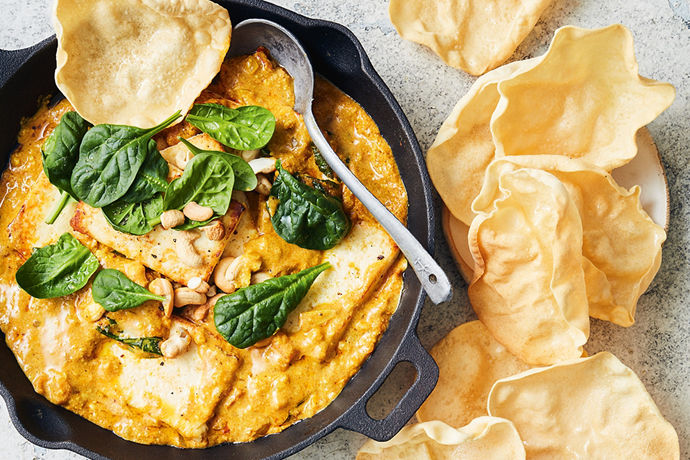 Paneer Masala with Ghee & Pappadams