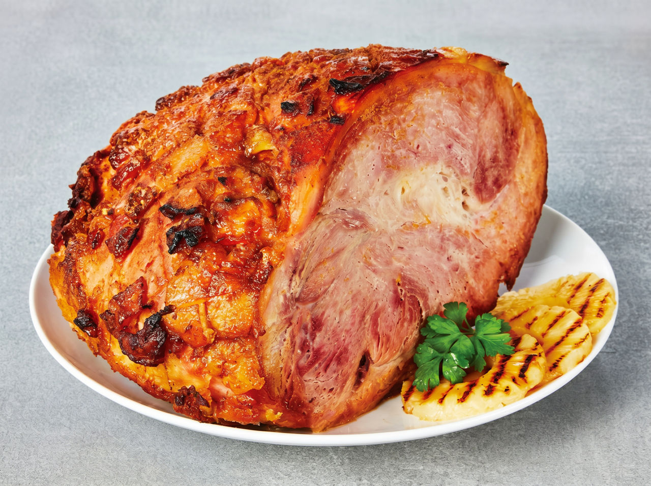 Pineapple Mustard Glazed Ham