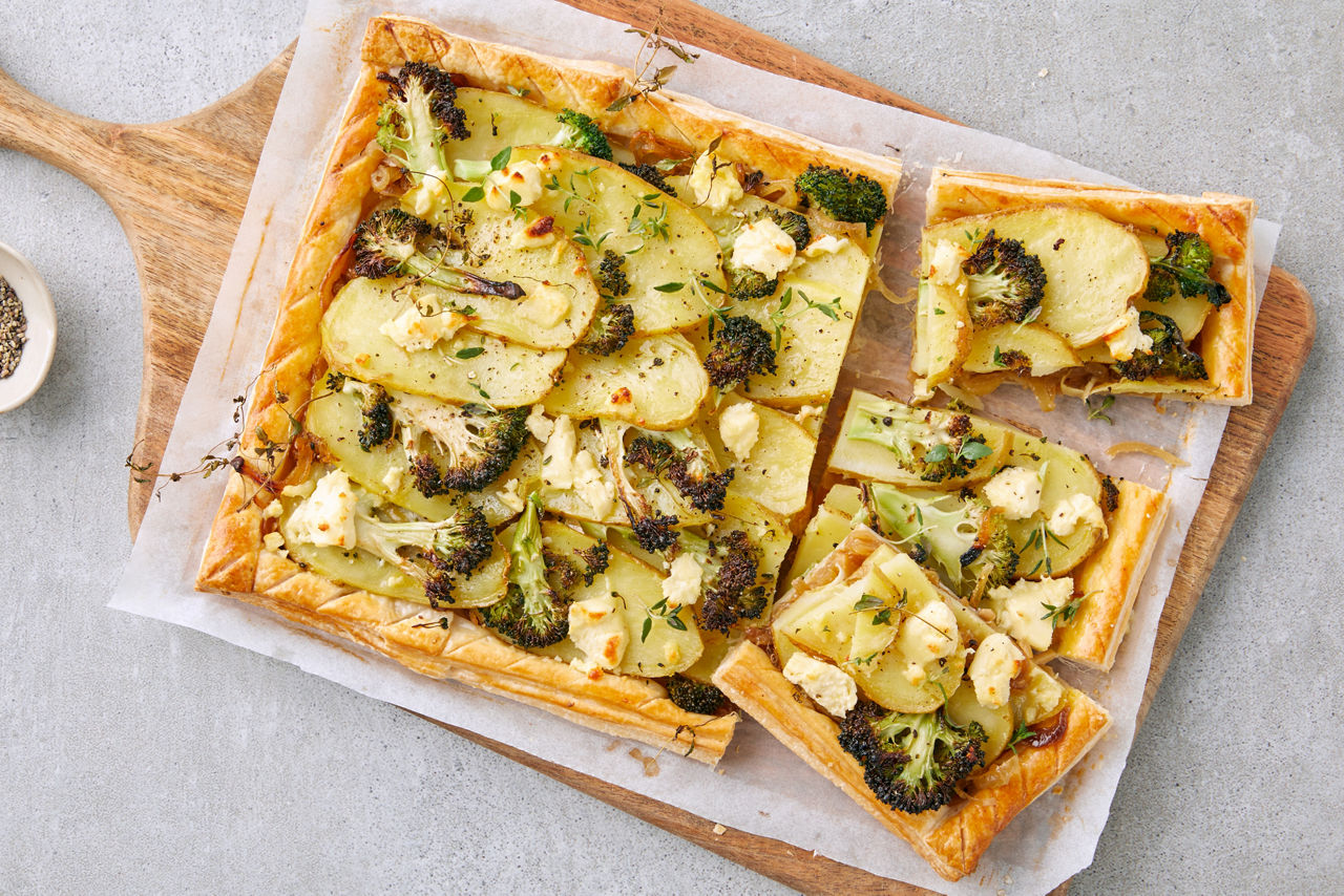 Potato & Caramelised Onion Tart