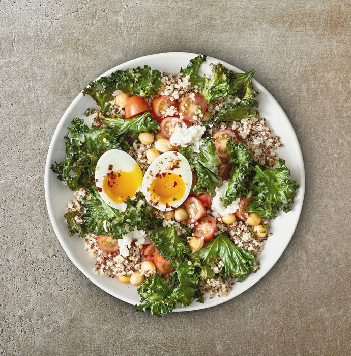 Quinoa & Crispy Kale Breakfast Bowl