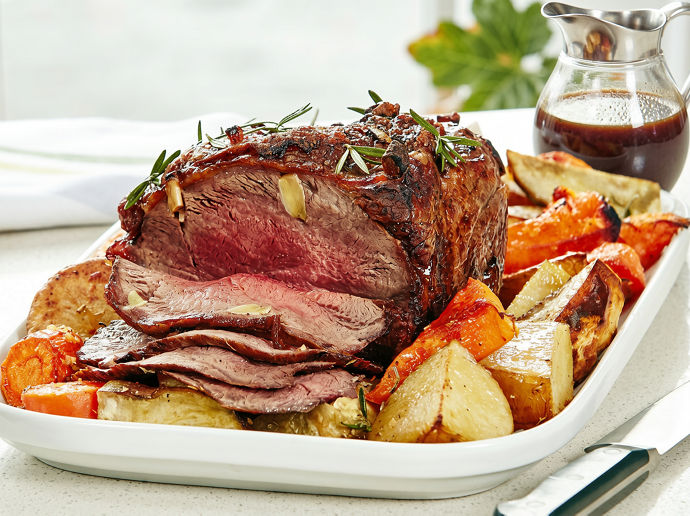 Roast Beef with Red Wine Gravy
