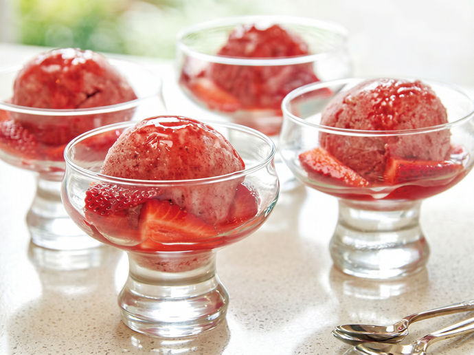 Roasted Strawberry & Ginger Ice Cream