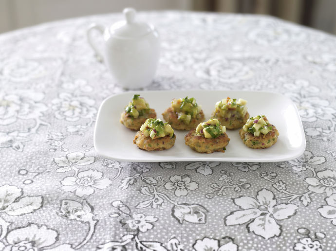 Thai Fish Cakes with Avocado Salsa