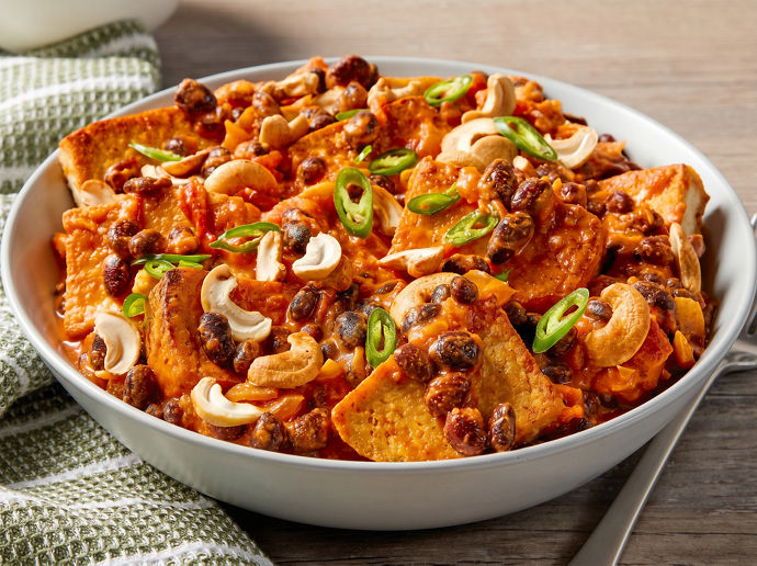 Tofu with Spiced Black Beans