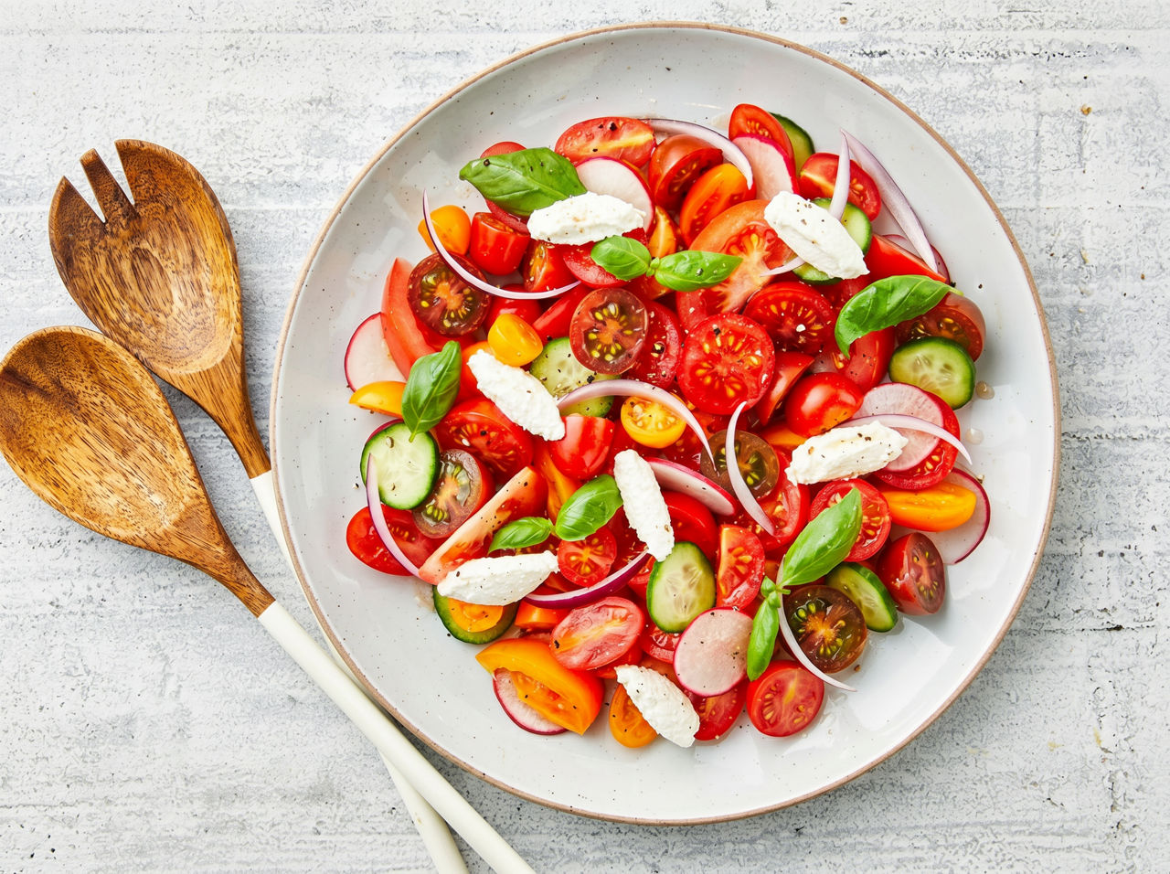 Tomato Salad with Creamed Feta