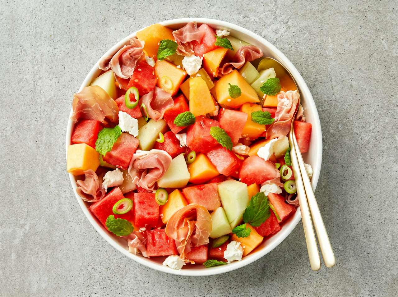 Watermelon, Honeydew & Rockmelon Salad